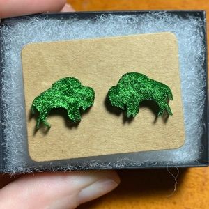 St Patrick’s day buffalo earrings